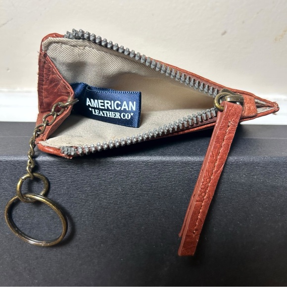 American Leather Co. Portland Card Wallet Tooled Leather Floral Embossed NWOT - Picture 7 of 9